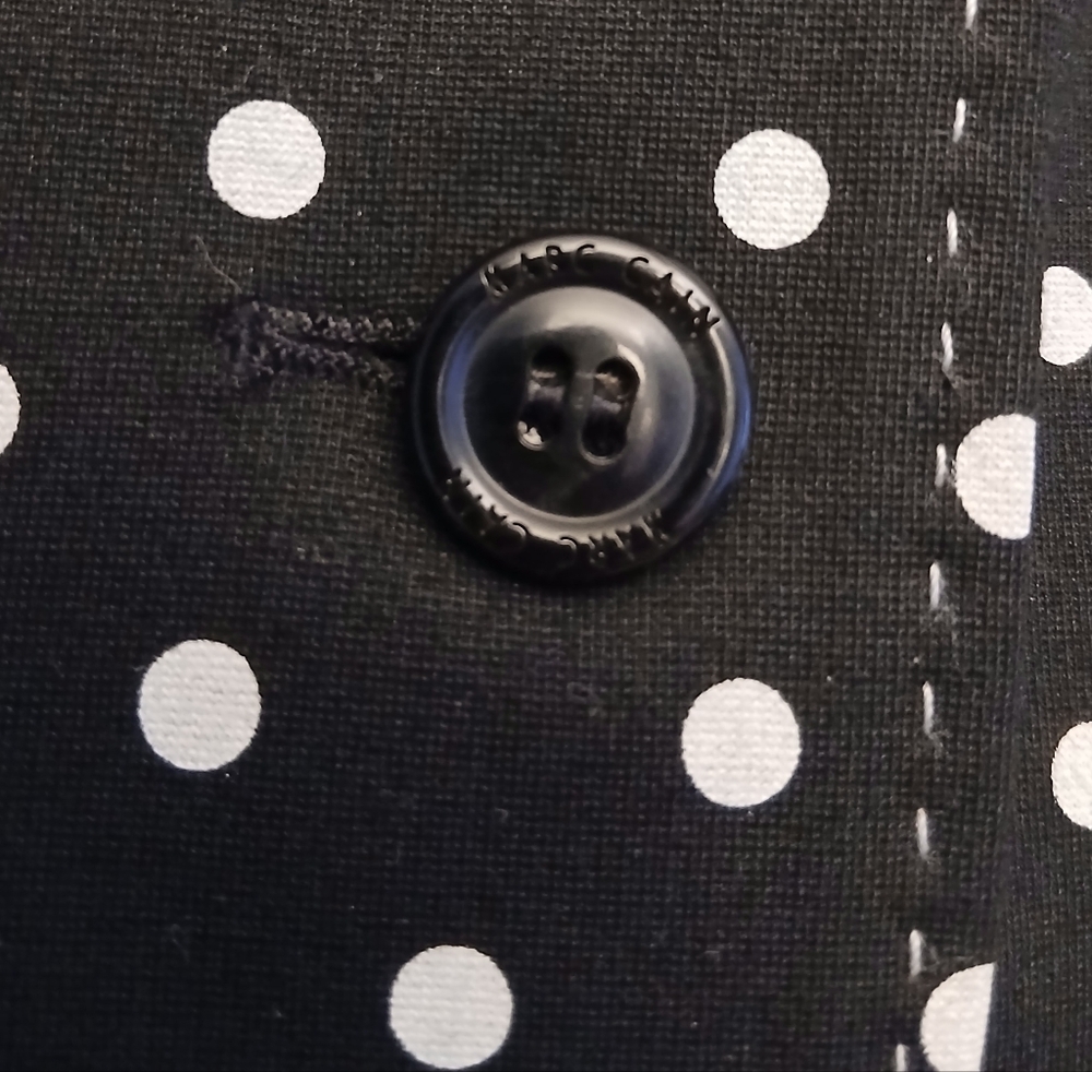 Marc Cain Black and White Polka Dot Knit Blazer.Size 4 - Picture 3 of 12